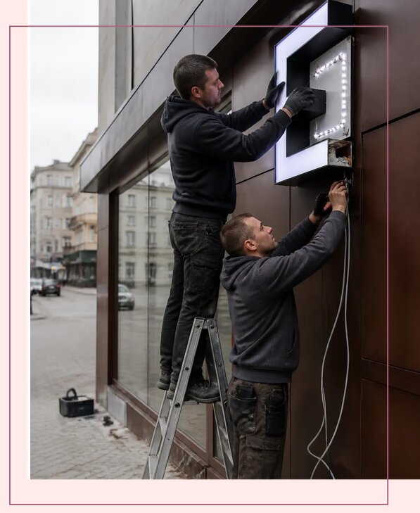 Изготовление вывесок с внутренней подсветкой в Шарыпове